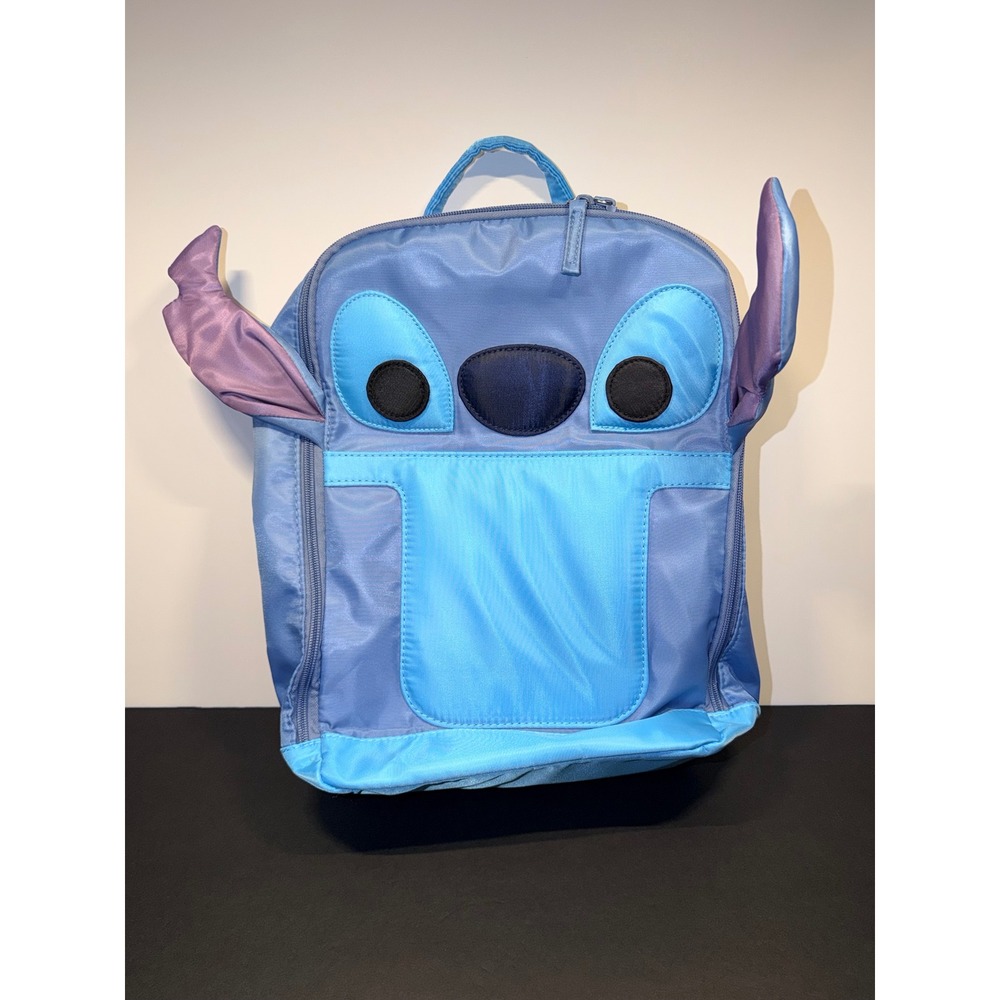 Disney Parks Lilo & Stitch Character Backpack Blue 3D Ears Kids Bag